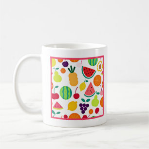 Farbenfrohe Neon Fruit Fiesta Kaffeetasse