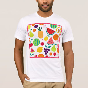 Farbenfrohe Neon Fruit Fiesta T-Shirt