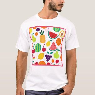 Farbenfrohe Neon Fruit Fiesta T-Shirt