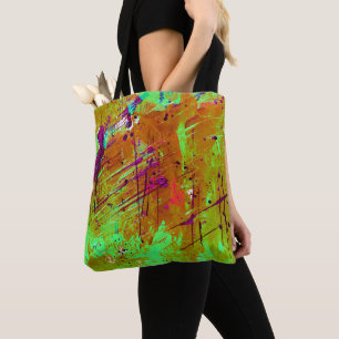 Farbenfrohe Neon Green Abstrakt Spritzer Paint