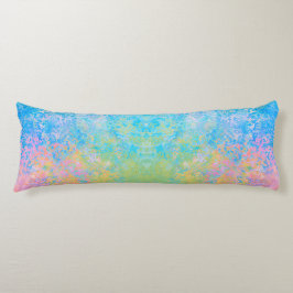 Farbenfrohe Neon Pastel Sky Alkohol Tinte Abstrakt Seitenschläferkissen