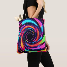 Farbenfrohe Neon Spirale Abstrakte Kunst