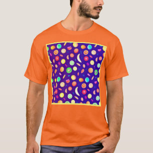 Farbenfrohe Neon Tropical Frucht Muster T-Shirt