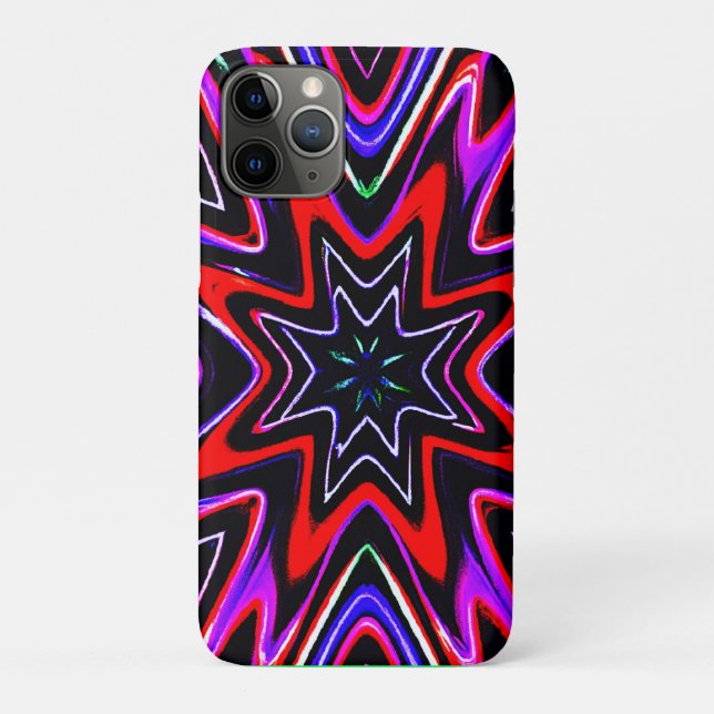 Farbenfrohe Neon Vibes Pattern Case-Mate iPhone Hülle (Rückseite)