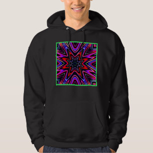 Farbenfrohe Neon Vibes Pattern Hoodie