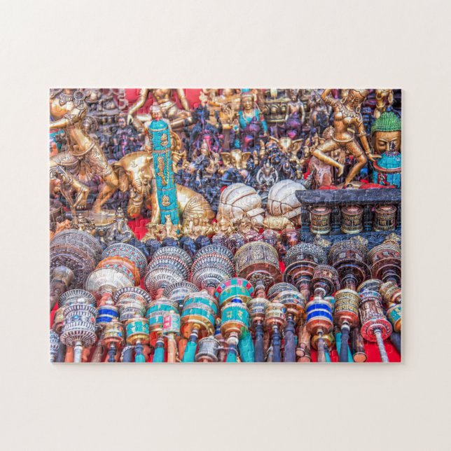 Farbenfrohe nepalesische Konsumgüter Puzzle (Horizontal)