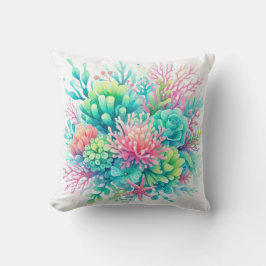 Farbenfrohe Niedlich Coral Meereswelt Nautical Coa Kissen