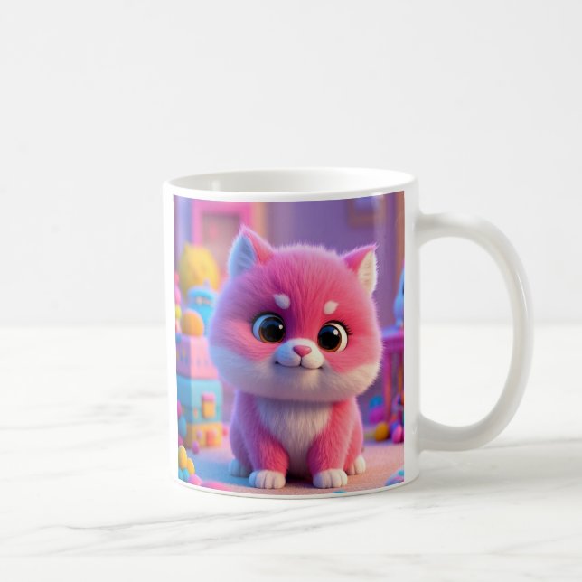 Farbenfrohe Niedliche Cat Tasse - Brighten Sie Ihr (Rechts)
