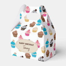 Farbenfrohe Niedliche Cupcakes Muster Geburtstagsp