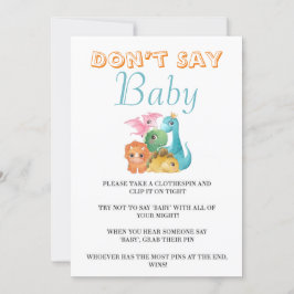 Farbenfrohe Niedliche Dinosaurier sagen keine Baby