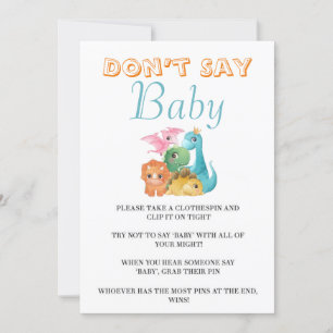 Farbenfrohe Niedliche Dinosaurier sagen keine Baby