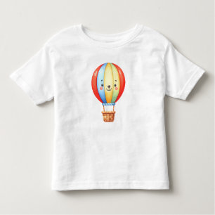 Farbenfrohe Niedliche Heißluftballon Kleinkind T-shirt