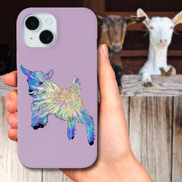 Farbenfrohe Niedliche Kinderziege Jumping Funky An iPhone 15 Hülle