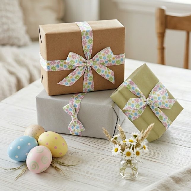 Farbenfrohe Niedliche Retro Sommer Blume Art Patte Satinband (Von Creator hochgeladen)