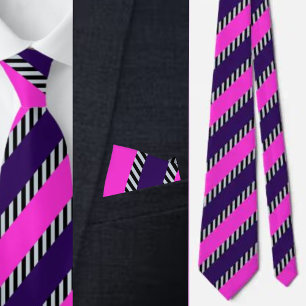 Farbenfrohe Niedliche Streifenmuster Krawatte