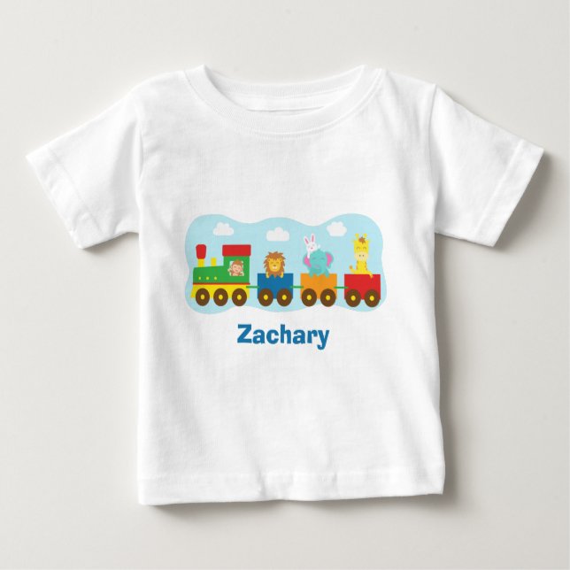 Farbenfrohe Niedliche Tiere Ausbildung für Babys Baby T-shirt (Vorderseite)
