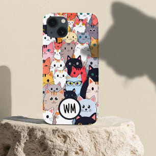 Farbenfrohe Niedliche Wärme zu viele Katzen Indivi Case-Mate iPhone Hülle