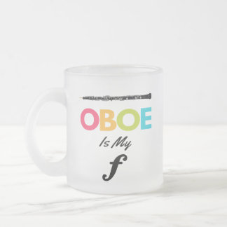 Farbenfrohe Oboe ist meine forte Oboist Funny Coff Mattglastasse