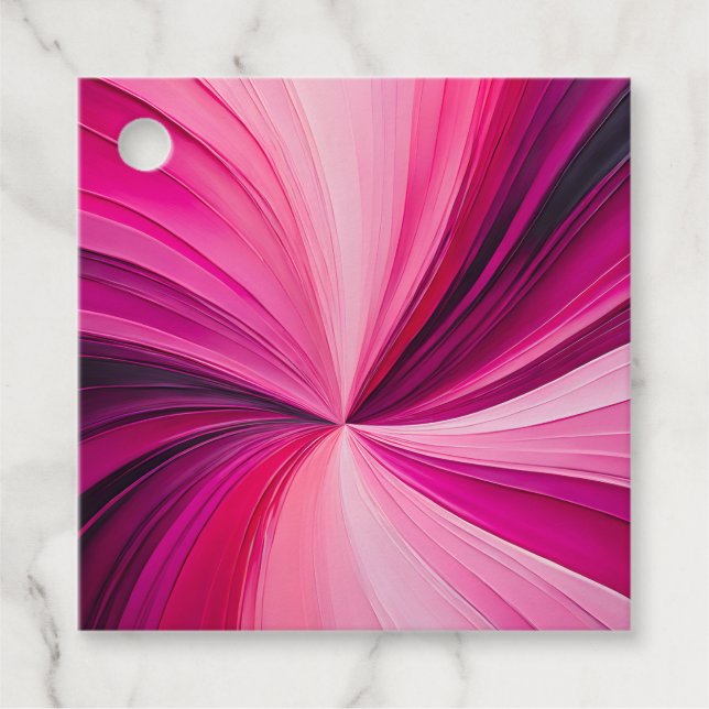 Farbenfrohe Ölgemälde Geschenkanhänger (Vorderseite)