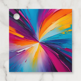 Farbenfrohe Ölgemälde Geschenkanhänger