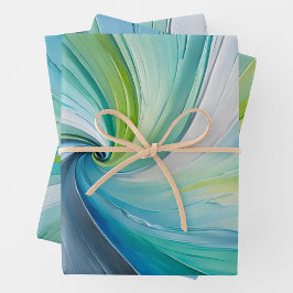 Farbenfrohe Ölgemälde - Papiertüten Geschenkpapier Set