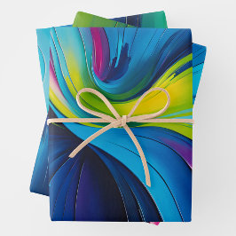 Farbenfrohe Ölgemälde - Papiertüten Geschenkpapier Set