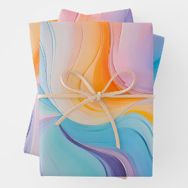 Farbenfrohe Ölgemälde - Papiertüten Geschenkpapier Set