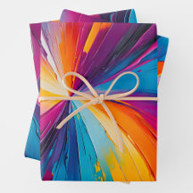 Farbenfrohe Ölgemälde - Papiertüten