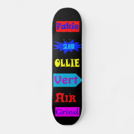 Farbenfrohe Ollie Fakie Skateboard-Bedingungen Sch Skateboard