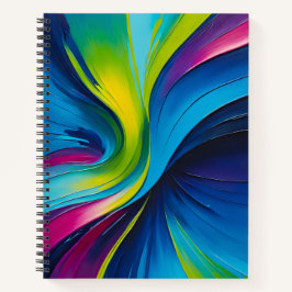 Farbenfrohe Ölpaint Art Spirituosen Notebook Notizbuch