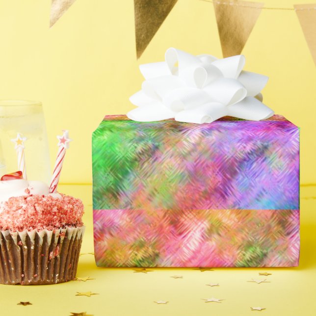 Farbenfrohe Opal Glassy Textur Geschenkpapier (Geburtstagsparty)