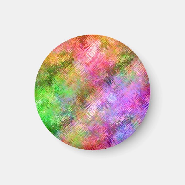Farbenfrohe Opal Glassy Textur Magnet (Vorne)