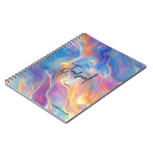 Farbenfrohe Opal-Wirbel-Marmor-Textur Notizblock