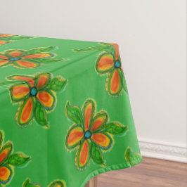 Farbenfrohe Orange Flower Tableclout Tischdecke