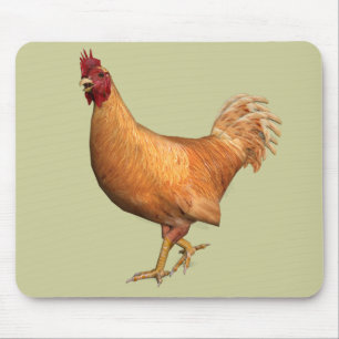 Farbenfrohe Orange Rooster Mousepad
