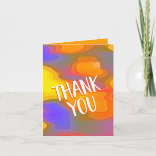 Farbenfrohe Orange und Abstrakte Blank Vielen Dank Dankeskarte