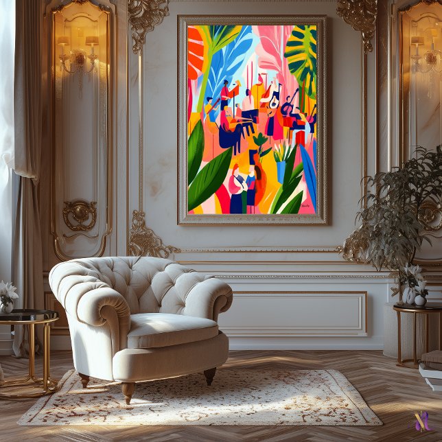 Farbenfrohe Orchesteraufführung im fauvistischen S Leinwanddruck (Von Creator hochgeladen)