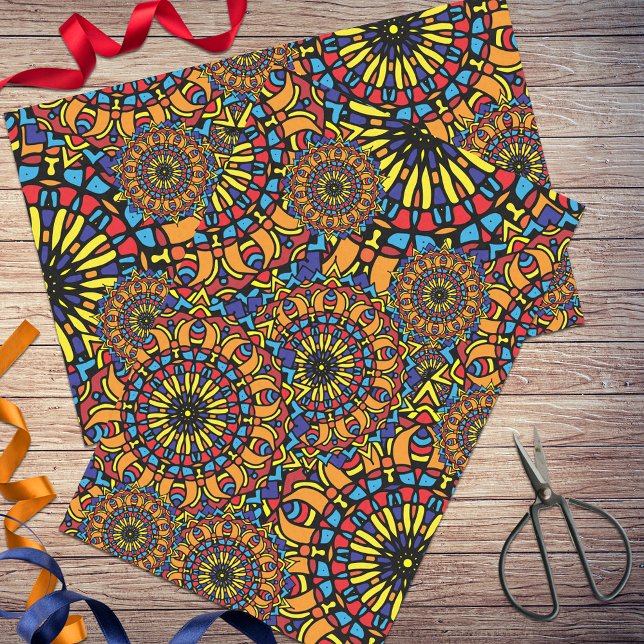 Farbenfrohe orientalische Mandalase Muster Seidenpapier (Von Creator hochgeladen)