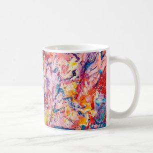 Farbenfrohe Original Abstrakte Malerei Art Kaffee  Kaffeetasse