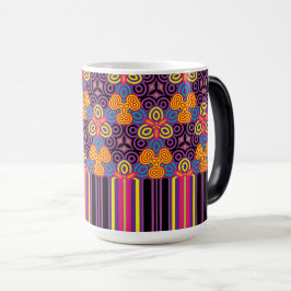 Farbenfrohe Ornament-Muster Nahtlose Pastelle Verwandlungstasse
