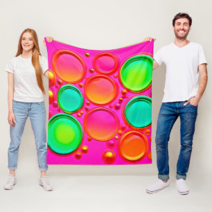 Farbenfrohe Orte Abstrakte Kunst Fleecedecke