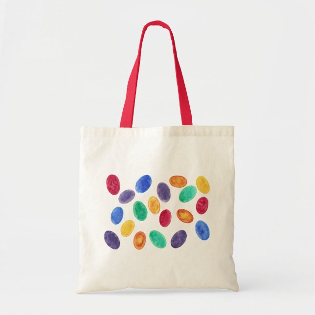 Farbenfrohe Ostereier Jelly Beans Bags Tragetasche (Vorne)
