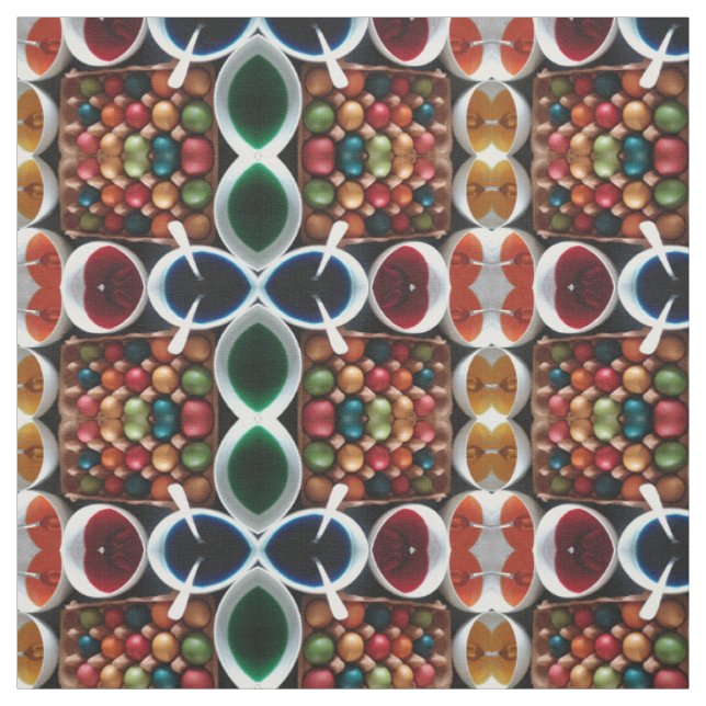 Farbenfrohe Ostereier Lustige Kunststoffe Stoff (Muster)