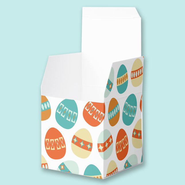 Farbenfrohe Ostereier Muster Mitte Jahrhundert Mod Geschenkschachtel (Von Creator hochgeladen)