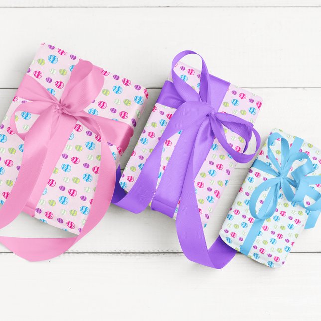 Farbenfrohe Ostereier-Muster-Papierblätter Geschenkpapier Set (Von Creator hochgeladen)