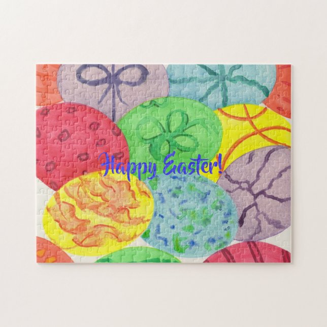Farbenfrohe Ostereier Puzzles (Horizontal)
