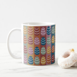 Farbenfrohe Ostereier Streifen Muster Frohe Ostern Kaffeetasse