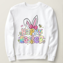 Farbenfrohe Osterfeier Bunny Spring Floral Sweatshirt