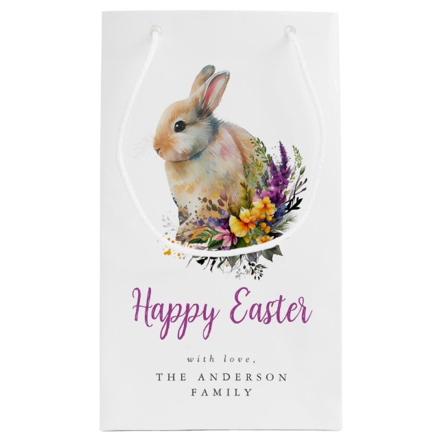 Farbenfrohe Osterfeier Kleine Geschenktüte (Rückseite)