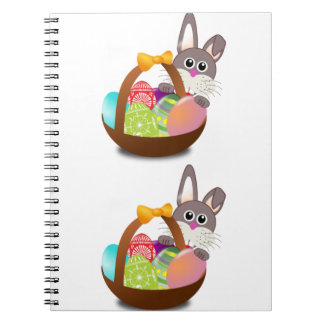 Farbenfrohe Ostersonne und Eier Notizblock